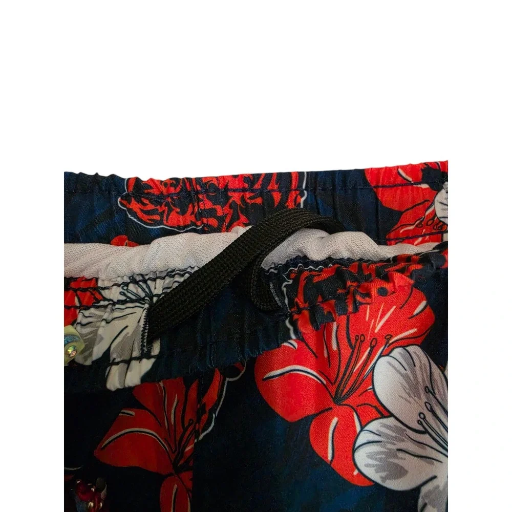 NFL Team Apparel Chicago Bears Men Swim Trunks M Volley Hawaiian Floral Shorts‎